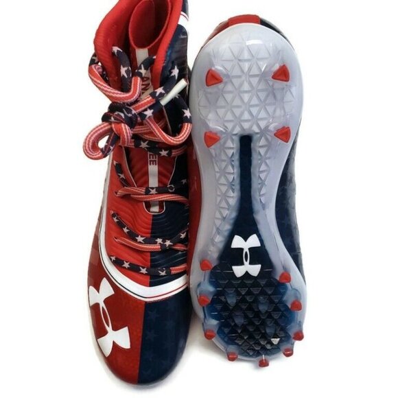 Under Armour Highlight Limited Edition USA Land Of The Free Football Cleats 10 - Picture 7 of 8